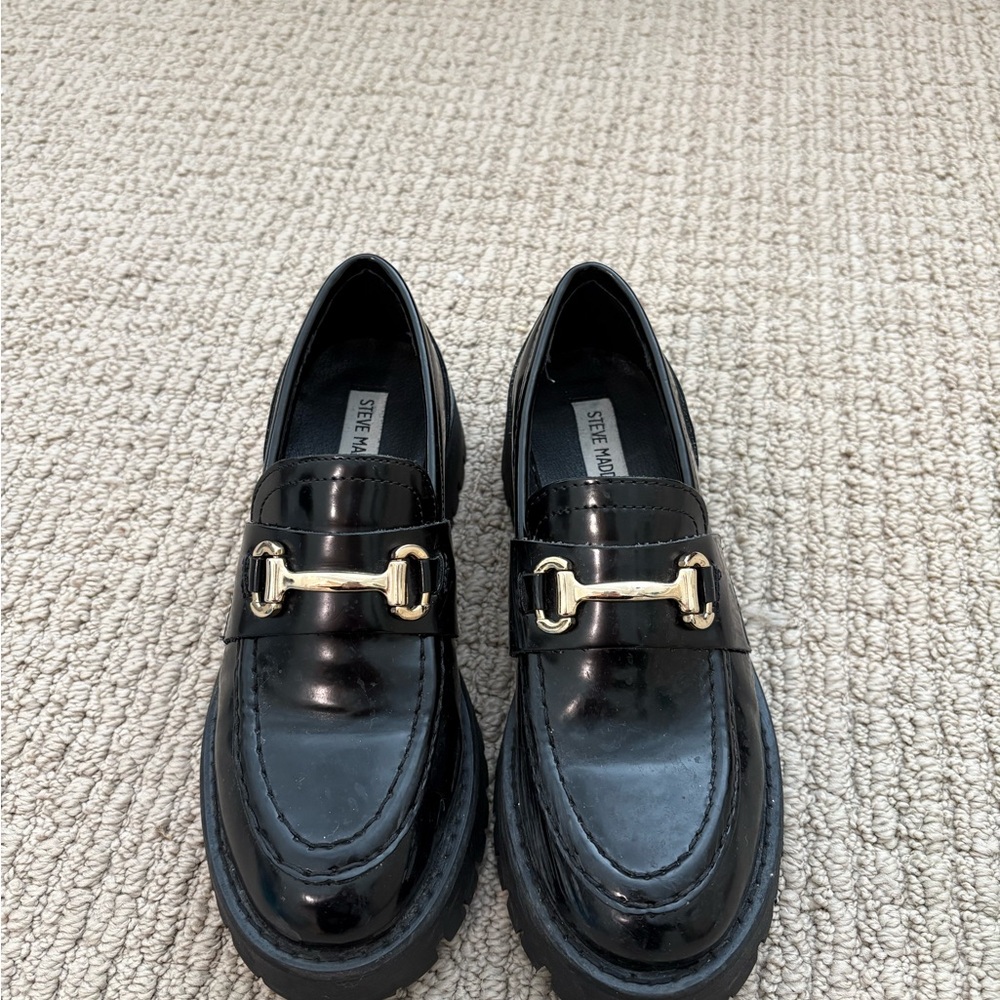 Steve Madden Black Loafers for Men